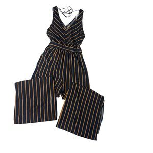 Striped Black and Gold Jumpsuit